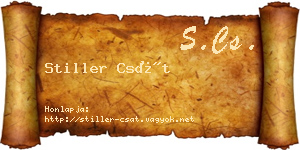 Stiller Csát névjegykártya